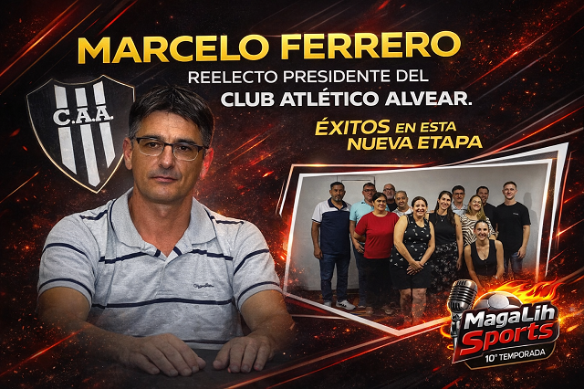 Institucional: Marcelo Ferrero reelecto como presidente del Club Atl&eacute;tico Alvear