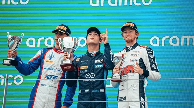 Histórico triunfo del argentino Franco Colapinto en la sprint de Silverstone de la Fórmula 3
