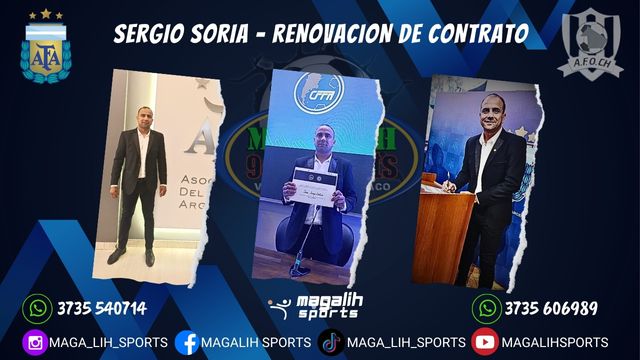 Afoch: El árbitro Villangelense Sergio Soria renovó contrato con Afa