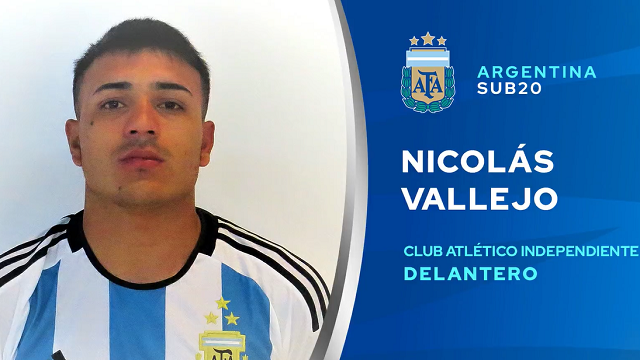 Sudamericano Sub20: Con el chaqueño Vallejo convocado, Argentina cierra su última semana de entrenamiento