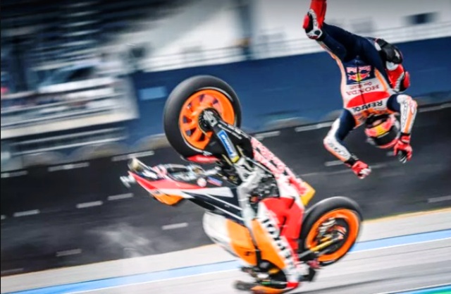 Moto GP: brutal accidente de Marc Márquez en el Gran Premio de Indonesia