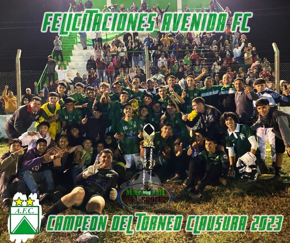 Los que hacemos MagaLih Sports felicitamos a Avenida FC por la obtención del Torneo Clausura 2023 denominado "65 Aniversario del Club Sportivo Español"