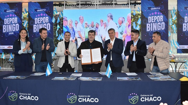 Convenio: Provincia y Loter&iacute;a Chaque&ntilde;a impulsan nuevas obras en la Liga Chaque&ntilde;a de F&uacute;tbol