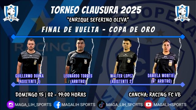Clausura 2025: Leonardo Torres ser&aacute; el &aacute;rbitro de la final de vuelta de la "Copa de Oro"