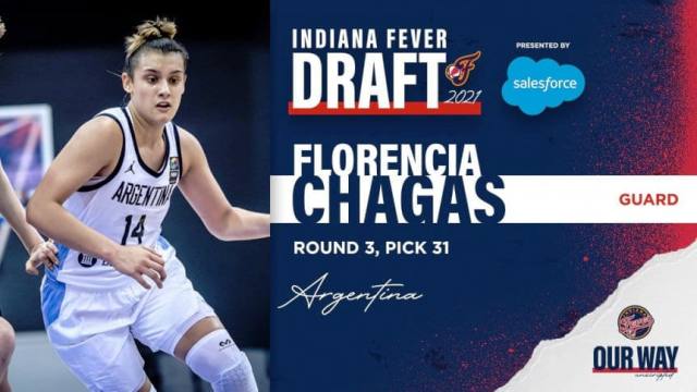 Histórico: Florencia Chagas se transformó en la primera argentina en ser elegida en el Draft de la "NBA femenina"