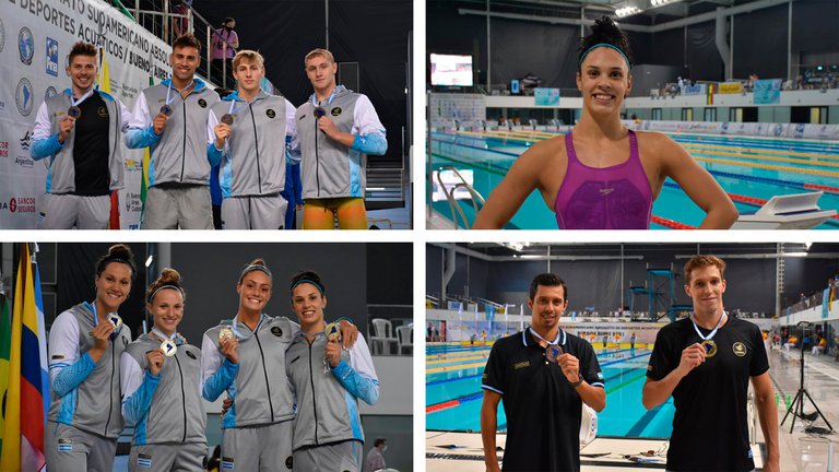 Día récord de Argentina en el Sudamericano de Natación con 12 medallas: 4 de oro, 3 de plata y 5 de bronce