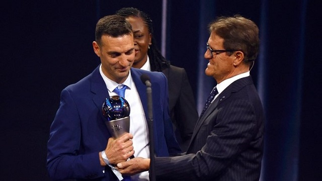 Premios The Best Scaloni fue elegido como el mejor entrenador del mundo